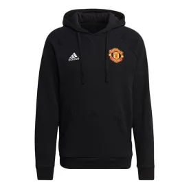 adidas Manchester United Embroidered team logo Soccer/Football Sports Black sweatshirt, black