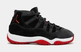 Air Jordan 11 Bred Velvet Womens Lifestyle Shoes (Black/Gym Red/White)