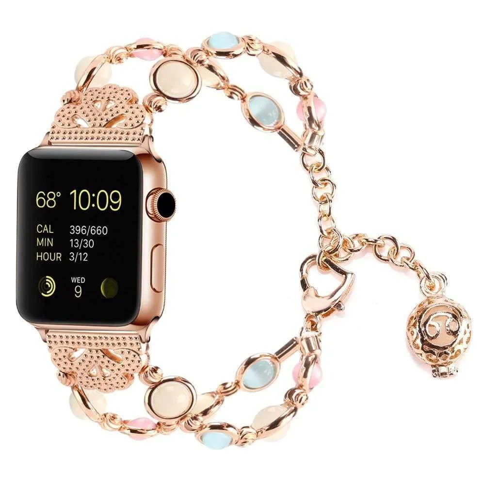 Apple Watch Band, Ladies Beaded Luminous Glow in Dark