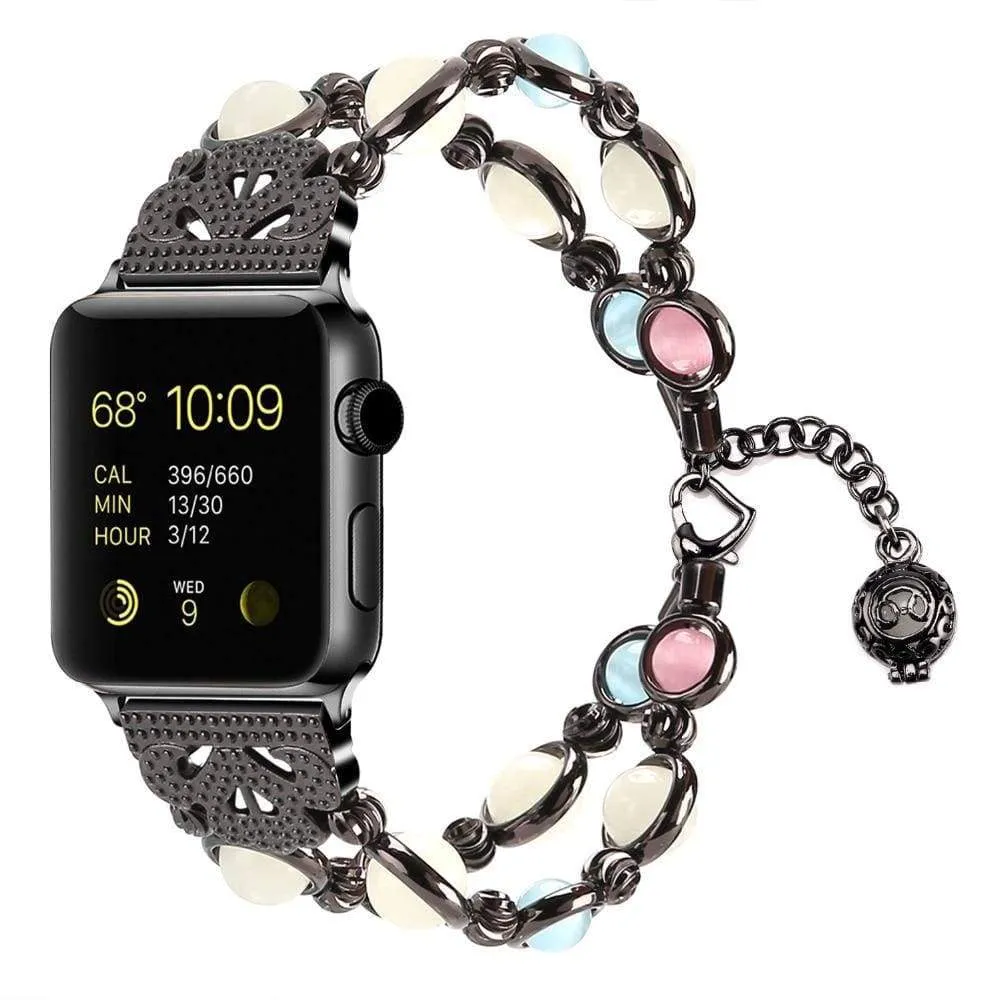 Apple Watch Band, Ladies Beaded Luminous Glow in Dark