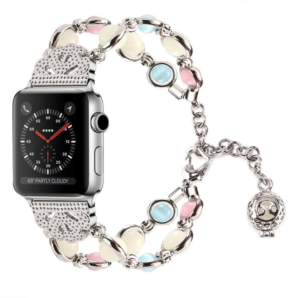 Apple Watch Band, Ladies Beaded Luminous Glow in Dark