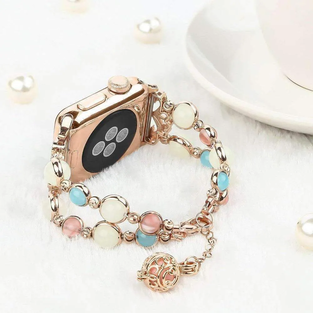 Apple Watch Band, Ladies Beaded Luminous Glow in Dark