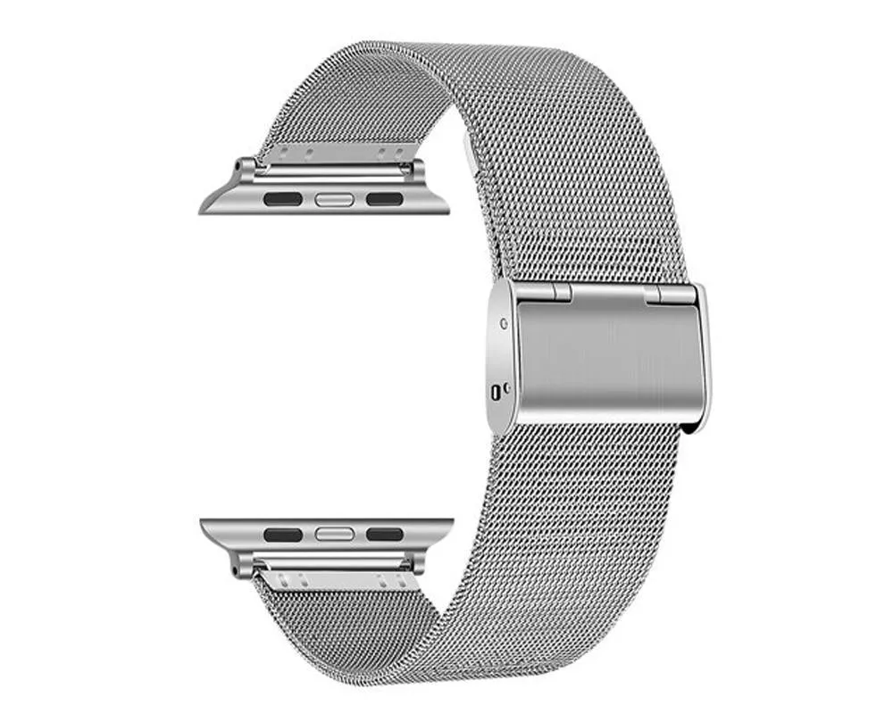 Apple Watch Band Milanese Mesh Sleek Loop Steel Watchband w Buckle 7 6