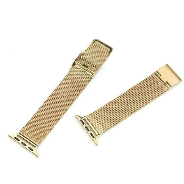 Apple Watch Band Milanese Mesh Sleek Loop Steel Watchband w Buckle 7 6