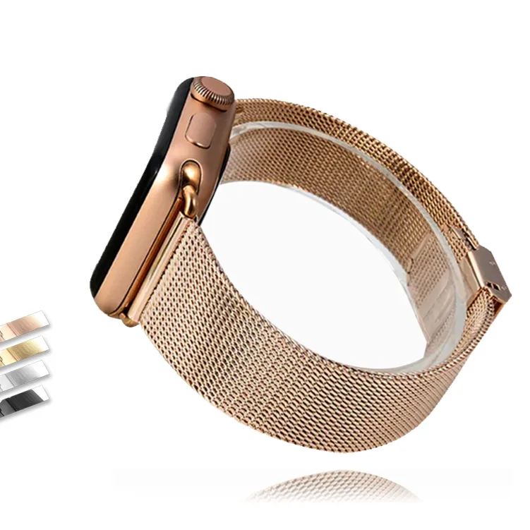 Apple Watch Band Milanese Mesh Sleek Loop Steel Watchband w Buckle 7 6