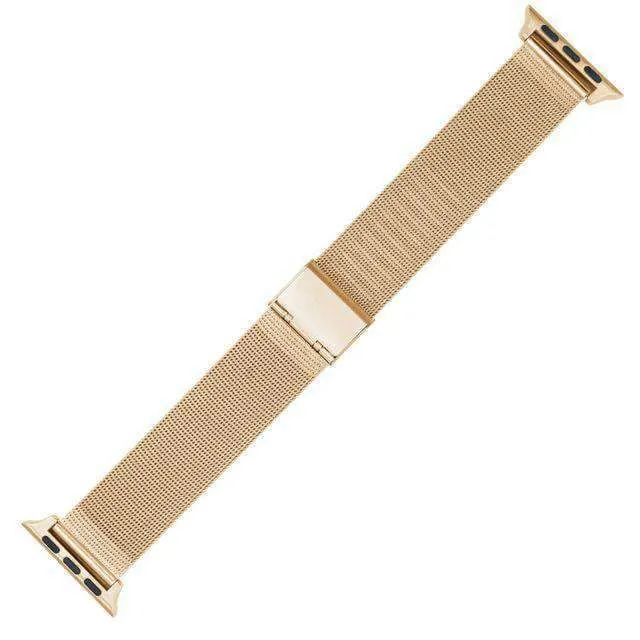 Apple Watch Band Milanese Mesh Sleek Loop Steel Watchband w Buckle 7 6