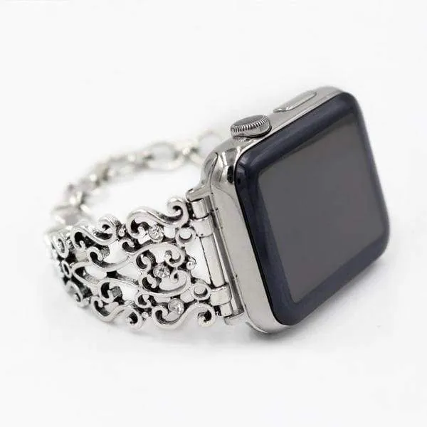 Apple Watch Band Silver Apple Watchband Cuff Vintage Link