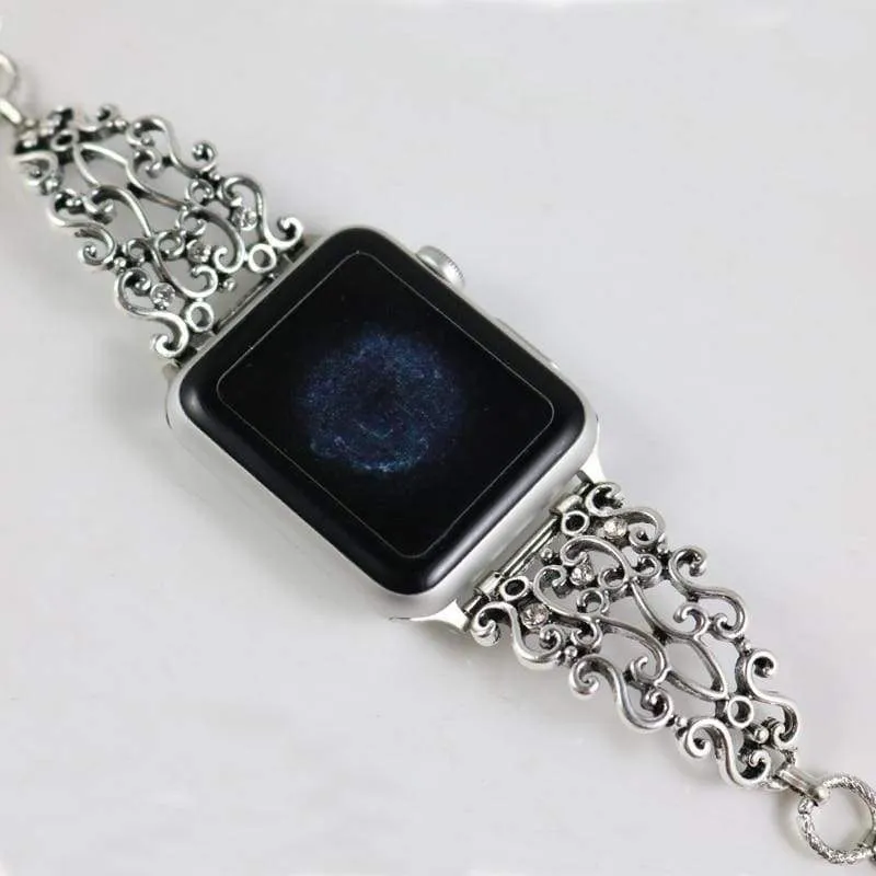 Apple Watch Band Silver Apple Watchband Cuff Vintage Link