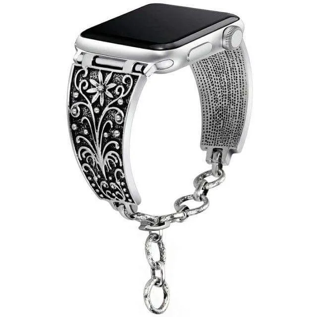 Apple Watch Band Silver Apple Watchband Cuff Vintage Link