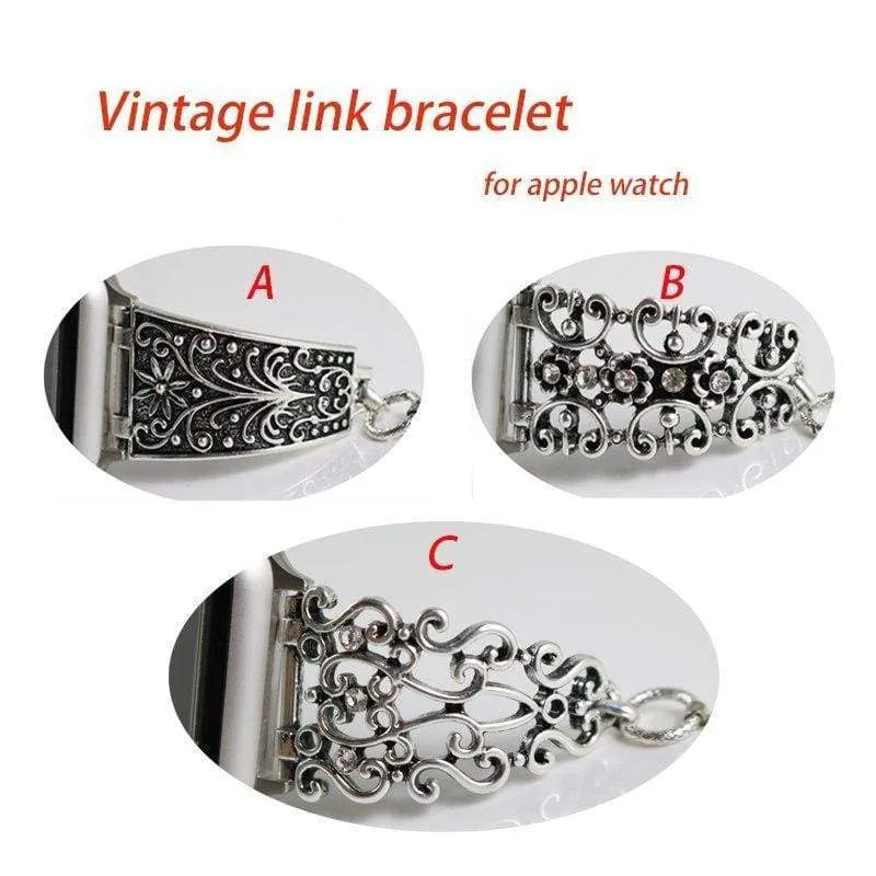 Apple Watch Band Silver Apple Watchband Cuff Vintage Link