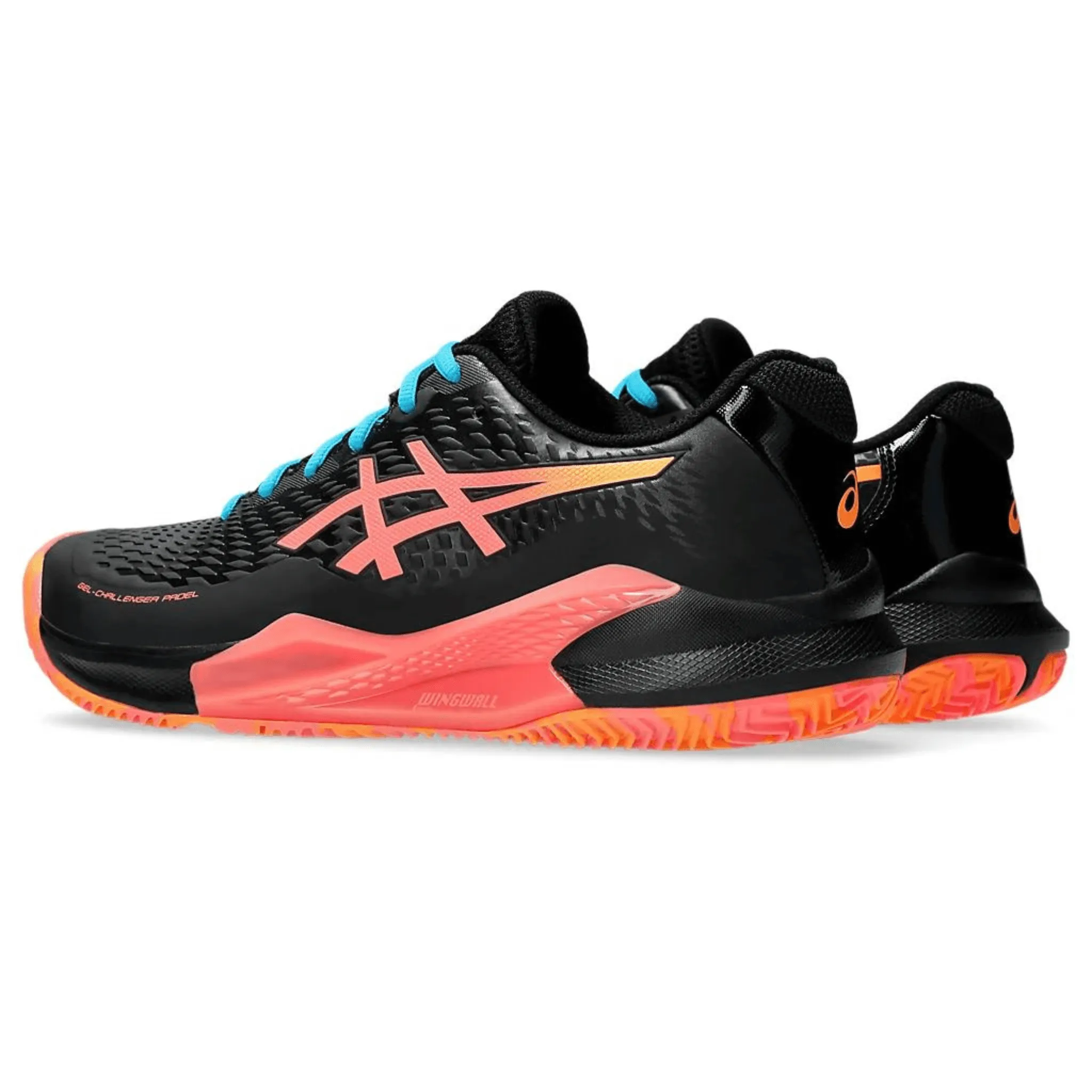 ASICS MEN'S GEL-CHALLENGER 14 PADEL Black & Blazing Coral