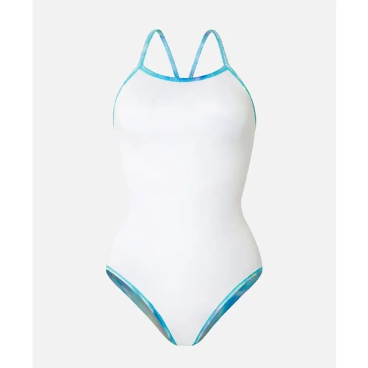 Barrel Women Reflection Holic V Back Swimsuit-BLUE