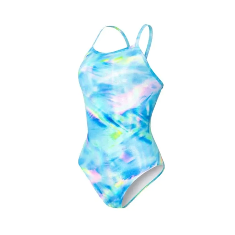 Barrel Women Reflection Holic V Back Swimsuit-BLUE