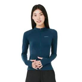 Barrel Women Resort Zip-Up Rashguard-BLUE