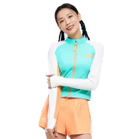 Barrel Women Romantic Crop Zip Up Rashguard-MINT