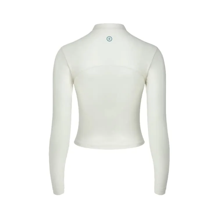 Barrel Women Vibe Crop Zip-Up Rashguard-IVORY