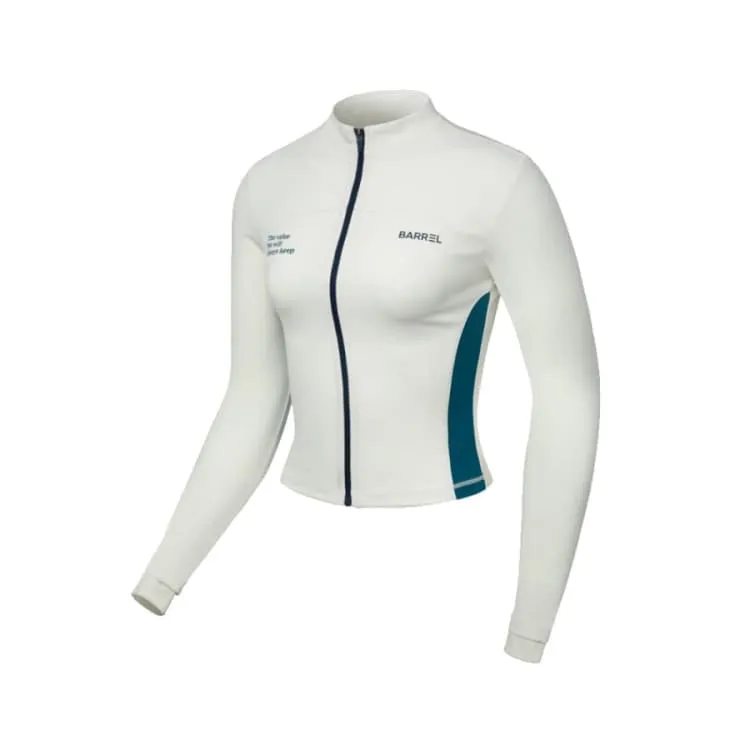 Barrel Women Vibe Crop Zip-Up Rashguard-IVORY