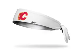 Calgary Flames: Logo White Tie Headband