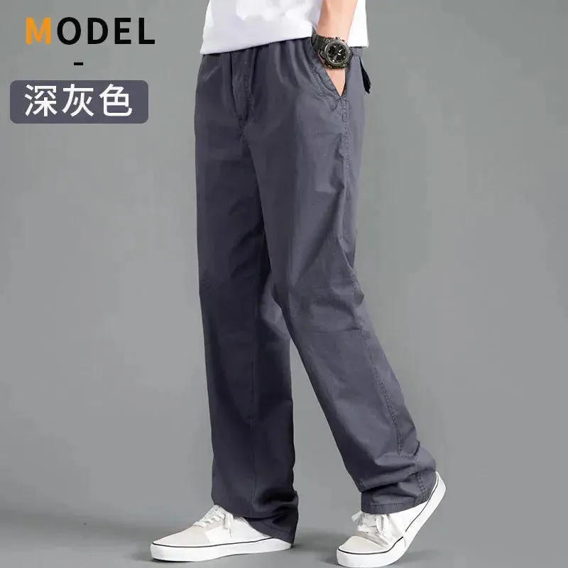 Cargo Pants Men's Loose Straight Pants Plus Size Clothing Work Wear Korean Japanese Joggers Homme Sports Cotton Casual Trousers