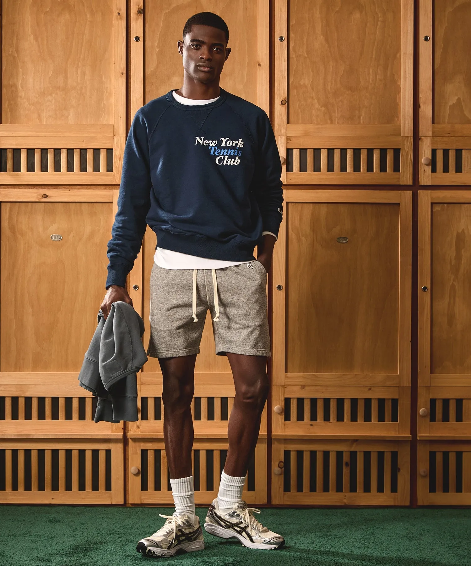 Champion New York Tennis Club Crewneck Sweatshirt in Classic Navy