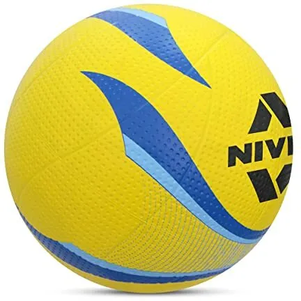 Craters Volleyball/Rubber Moulded Volleyball/for Indoor/Outdoor/for Men/Women Size - 4 (Yellow/Blue)