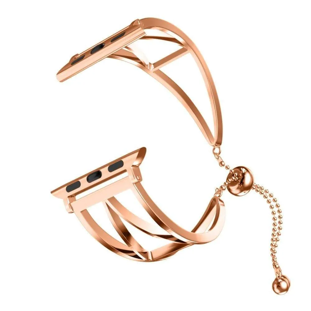 Cuff Rose Gold Stainless Steel Strap Bangle Bracelet Series 7 6 5