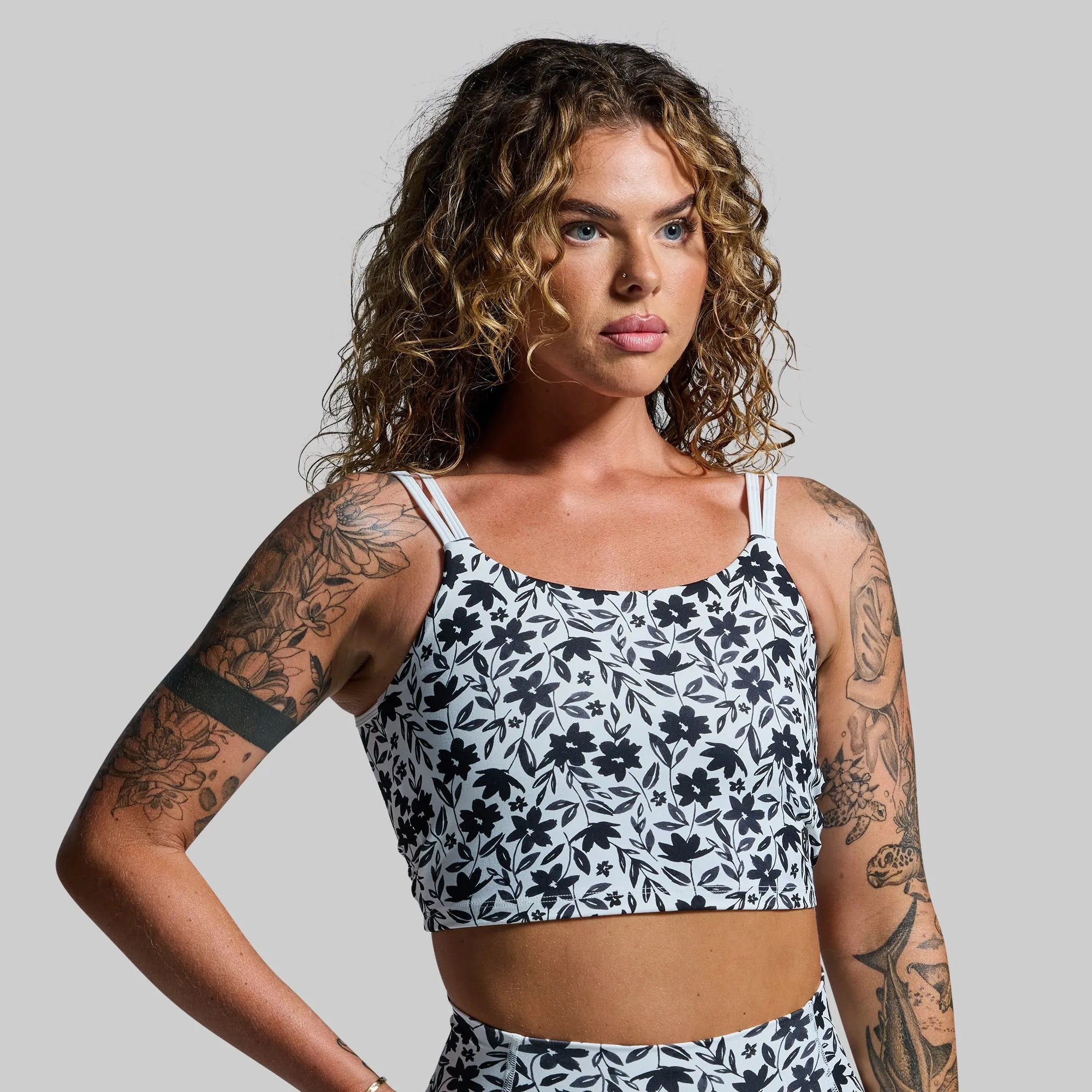 Don't Get It Twisted Sports Bra (Dark Daisy)