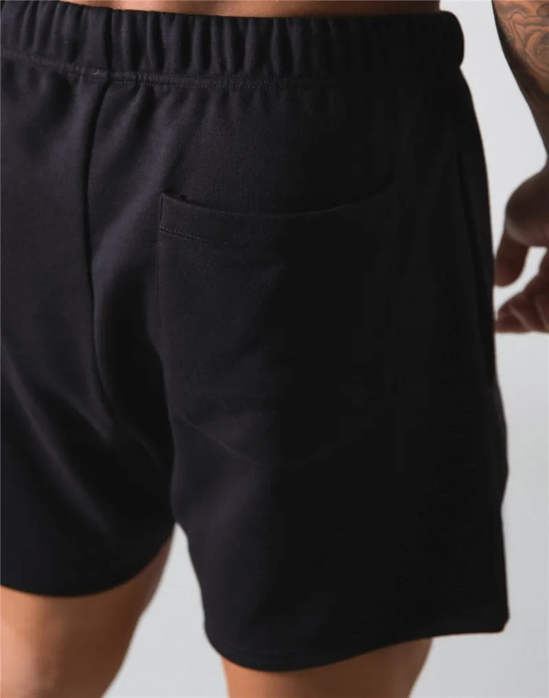 Elastic Waist Patchwork Running Shorts / Gym Cotton Loose Shorts - SF1090