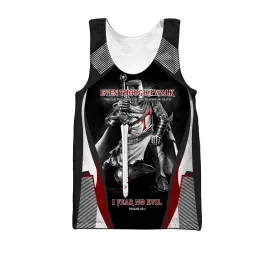 Even Though I Walk I Fear No Evil Jesus Men Tank Top - Christian Tank Top For Men