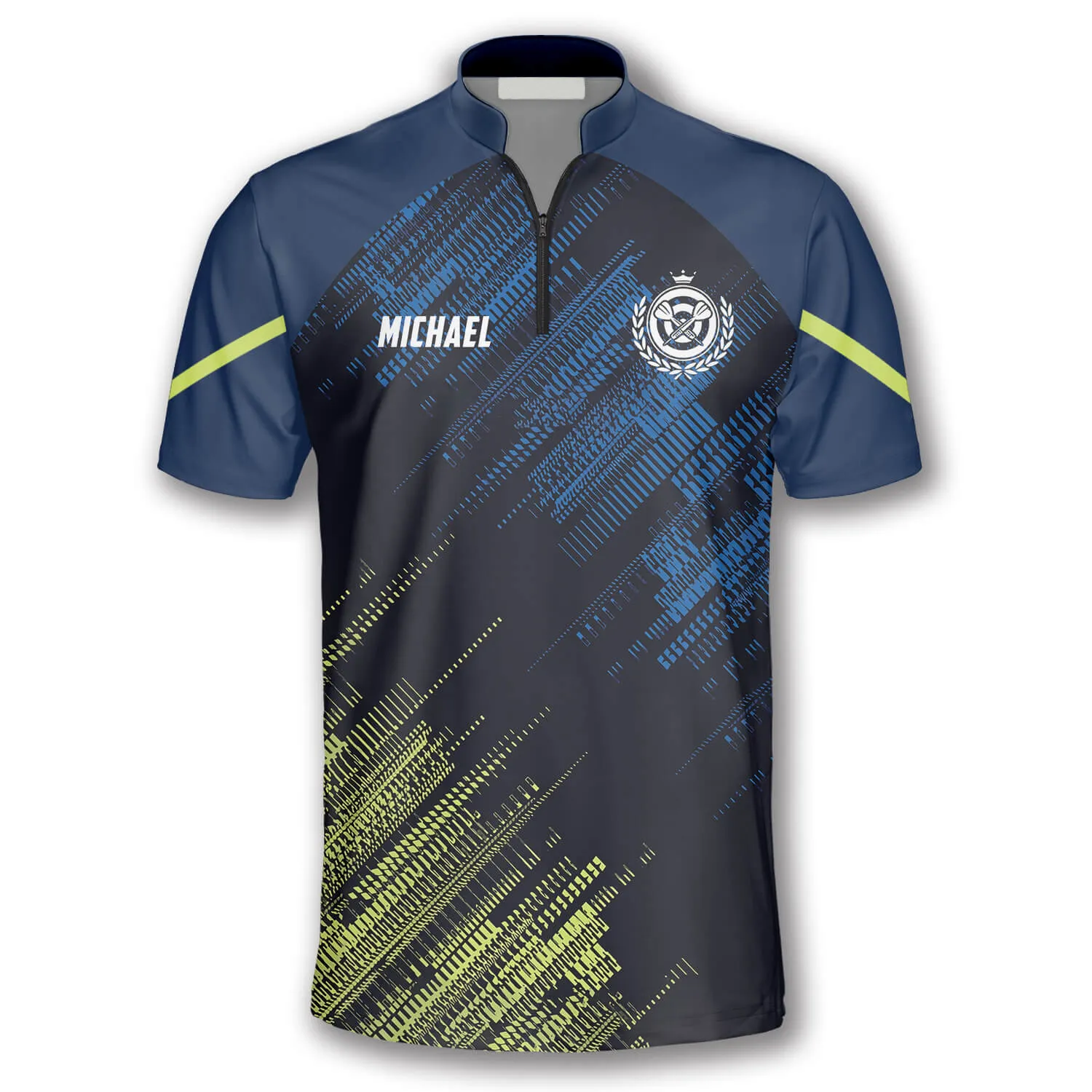 Green Blue Sports Style Custom Darts Jerseys for Men, Idea Gift for Uniform Team Dart Shirt