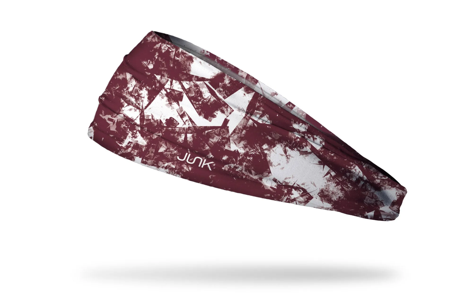 Gridiron Maroon White Headband