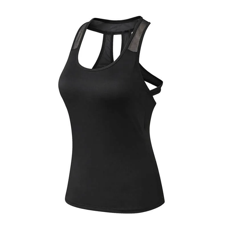 Gym Sports Women's Asymmetric Back Tank / Breathable Yoga Slim Tank Top - SF0005