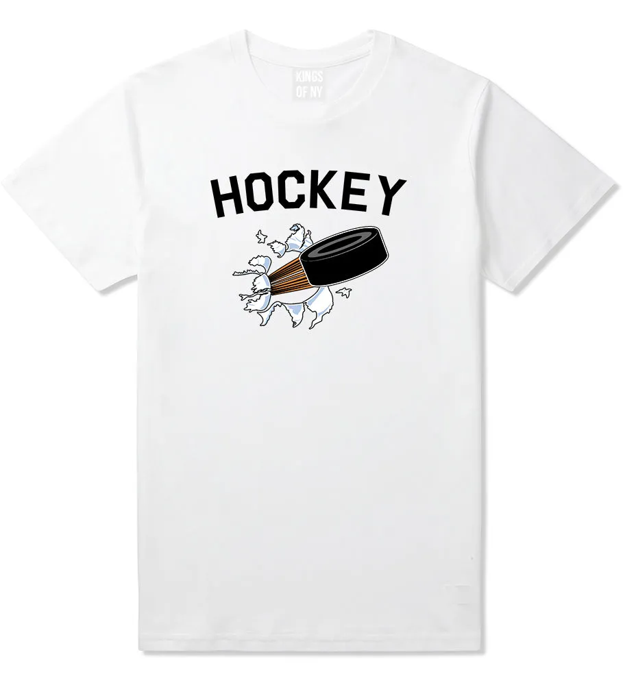 Hockey Goalie Puck Mens T-Shirt