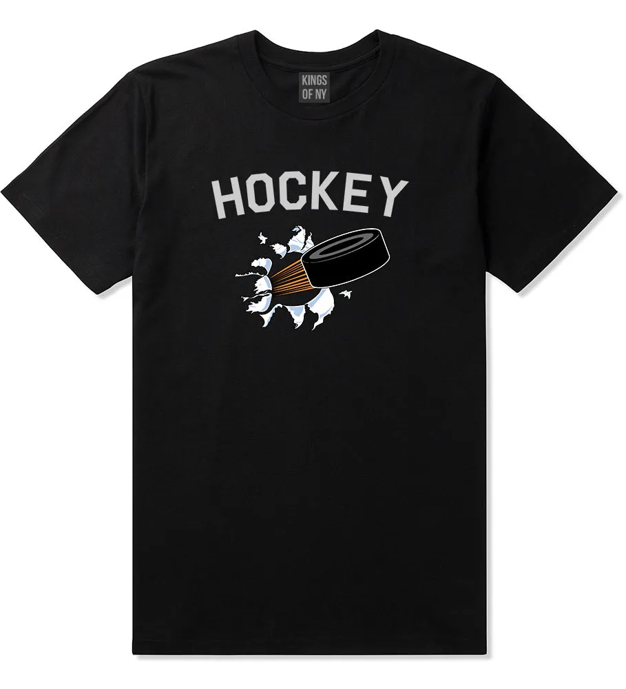 Hockey Goalie Puck Mens T-Shirt