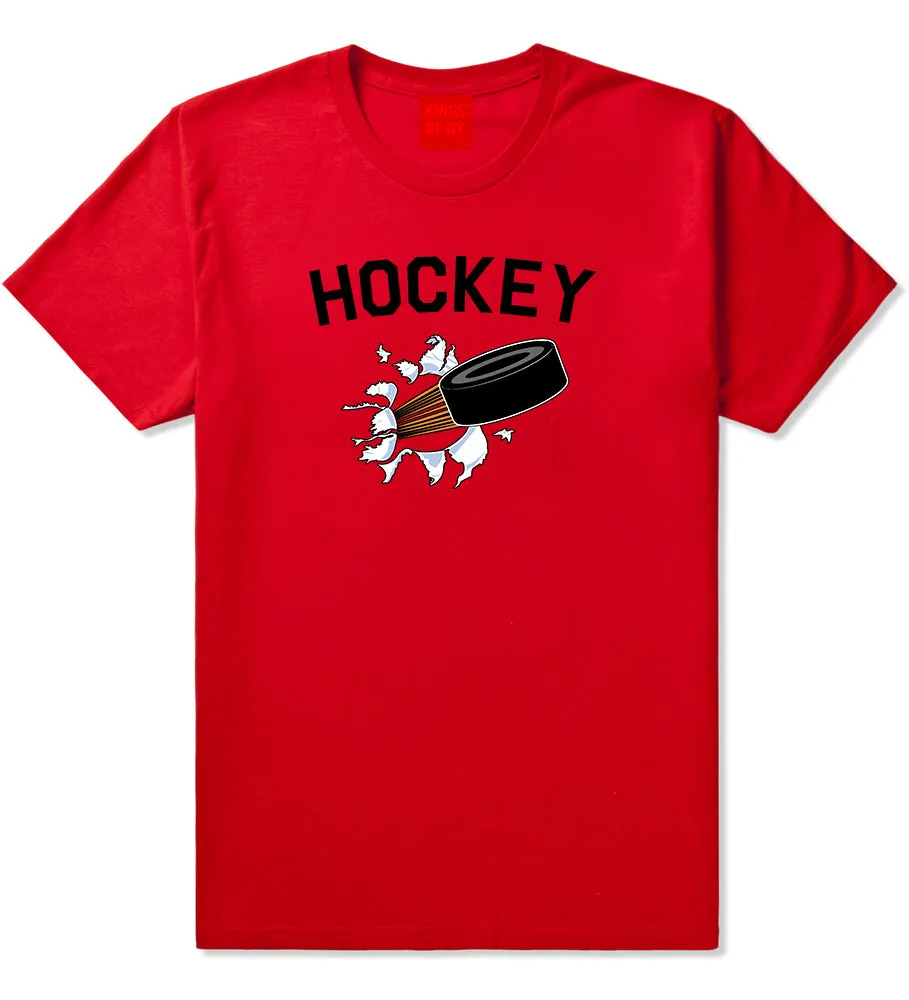 Hockey Goalie Puck Mens T-Shirt