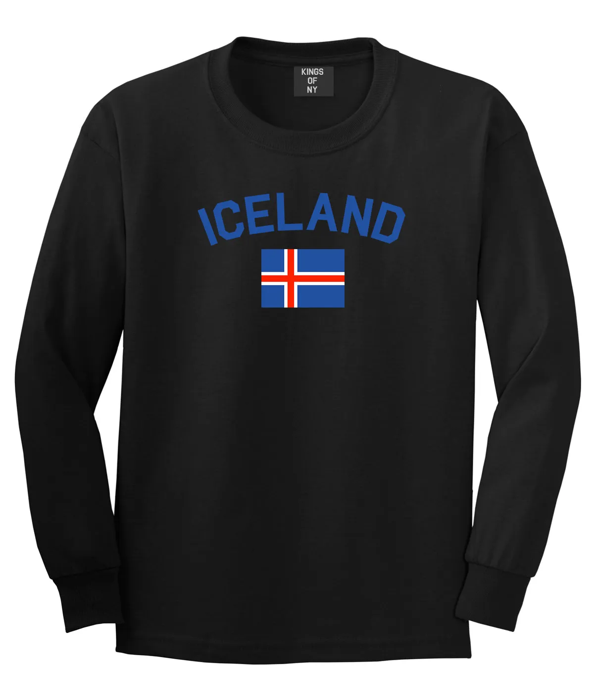 Iceland With Icelandic Flag Souvenir Mens Long Sleeve T-Shirt