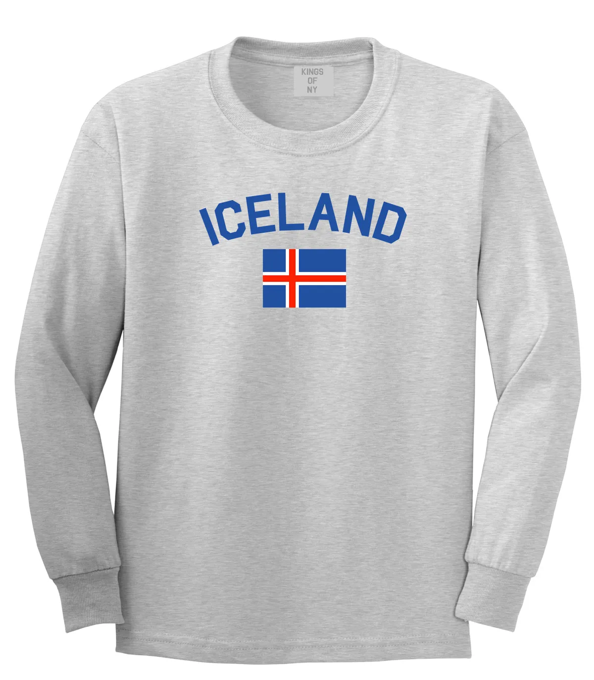 Iceland With Icelandic Flag Souvenir Mens Long Sleeve T-Shirt