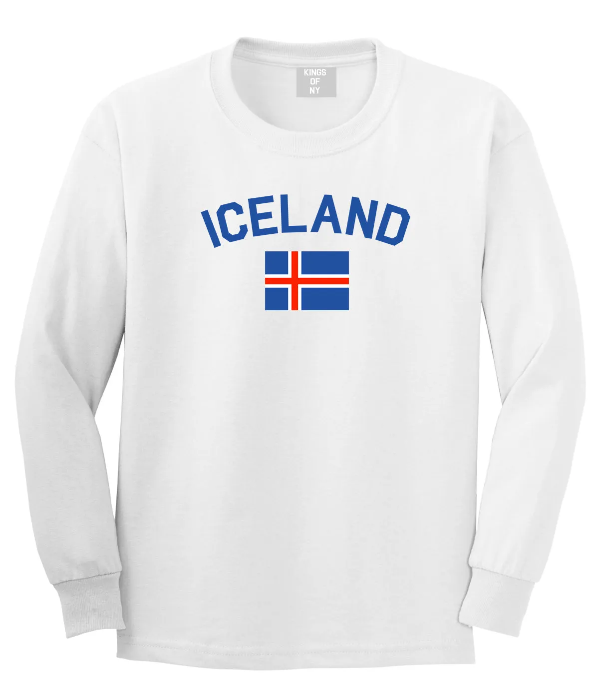 Iceland With Icelandic Flag Souvenir Mens Long Sleeve T-Shirt