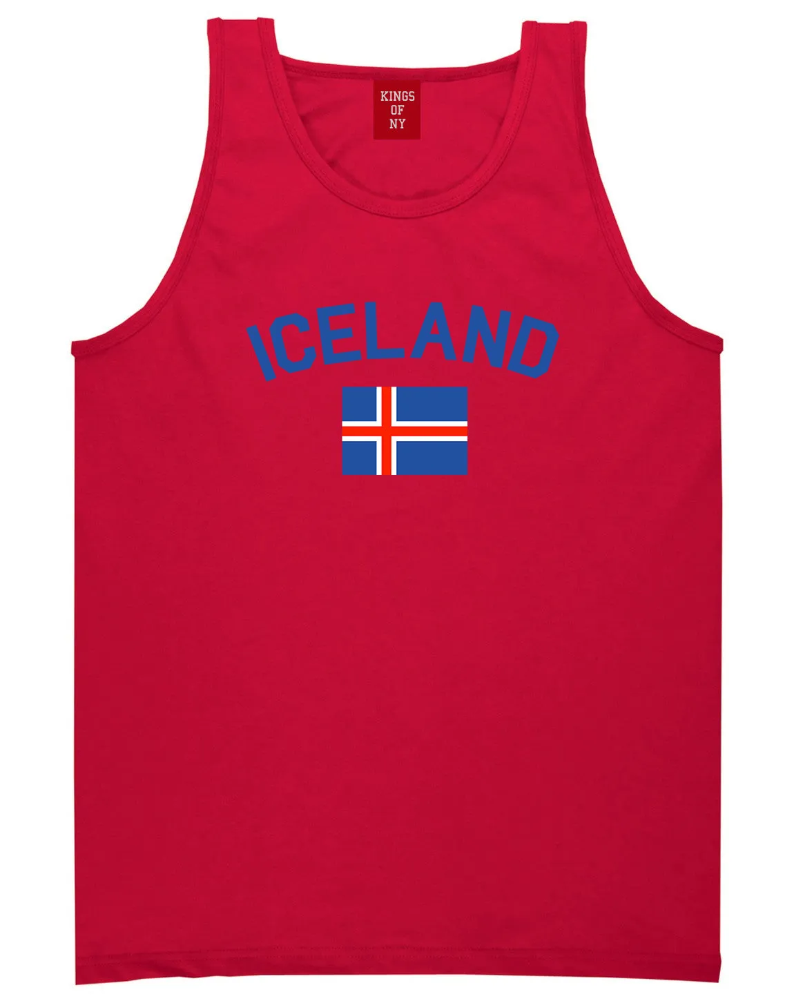 Iceland With Icelandic Flag Souvenir Mens Tank Top Shirt