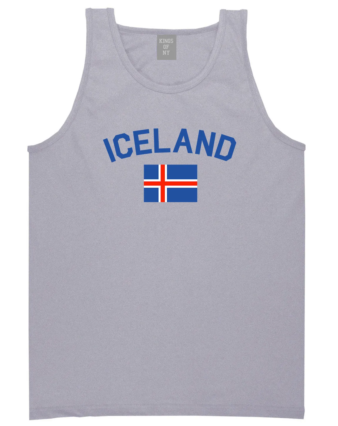 Iceland With Icelandic Flag Souvenir Mens Tank Top Shirt