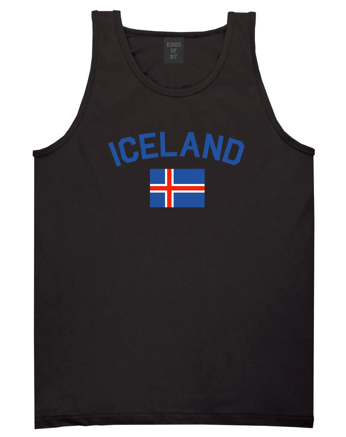 Iceland With Icelandic Flag Souvenir Mens Tank Top Shirt