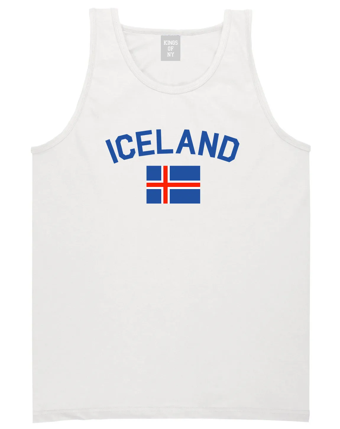 Iceland With Icelandic Flag Souvenir Mens Tank Top Shirt