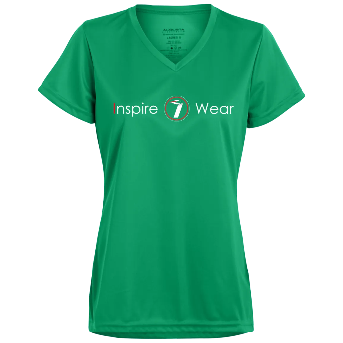 Inspire wear logo Ladies’ Moisture-Wicking V-Neck Tee