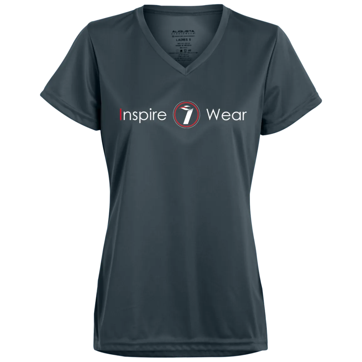 Inspire wear logo Ladies’ Moisture-Wicking V-Neck Tee