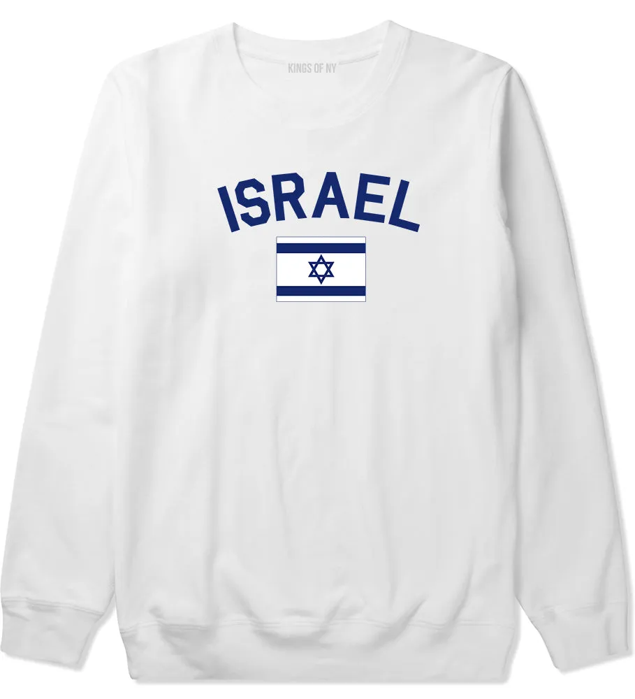 Israel With Israeli Flag Star Mens Crewneck Sweatshirt