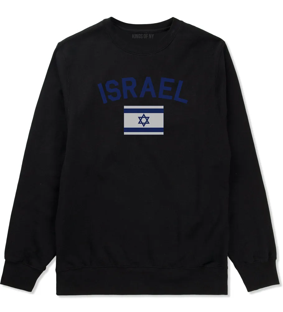 Israel With Israeli Flag Star Mens Crewneck Sweatshirt