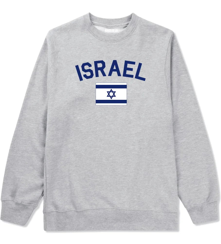 Israel With Israeli Flag Star Mens Crewneck Sweatshirt