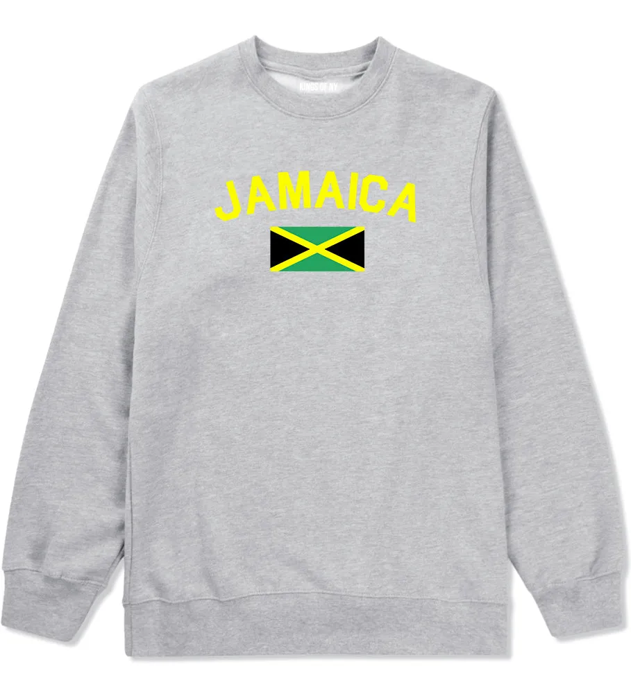 Jamaica With Jamaican Flag Mens Crewneck Sweatshirt