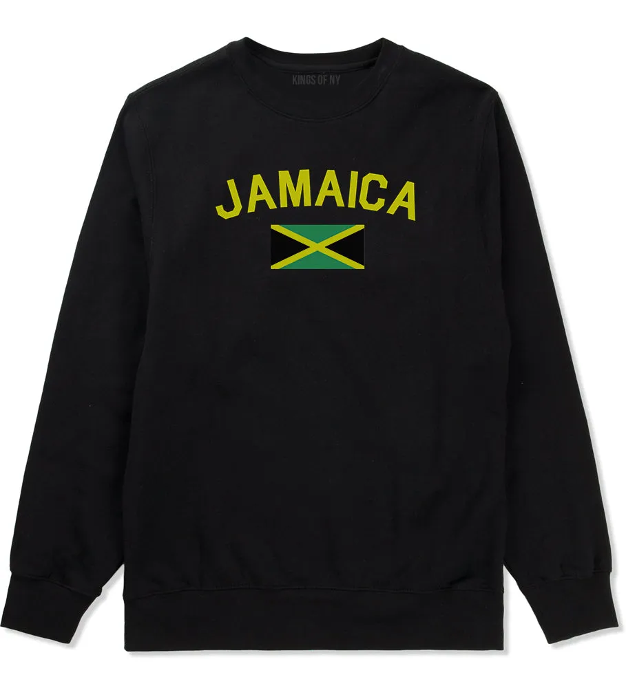 Jamaica With Jamaican Flag Mens Crewneck Sweatshirt