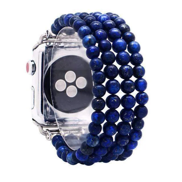 Lapis Natural Stone Watchband Blue Sandstone Elastic Watch Strap 7 6 5